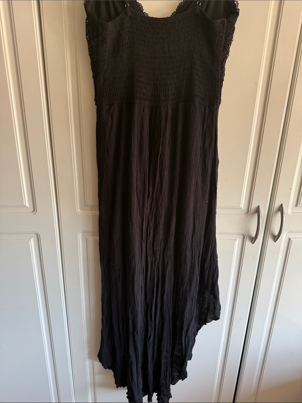 Black Lace High-Low Slip Dress - Picture 5 of 7